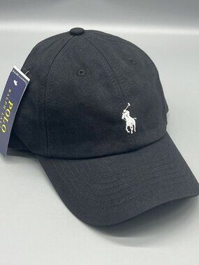 Polo by Ralph Lauren Black Baseball Cap with White Polo Player